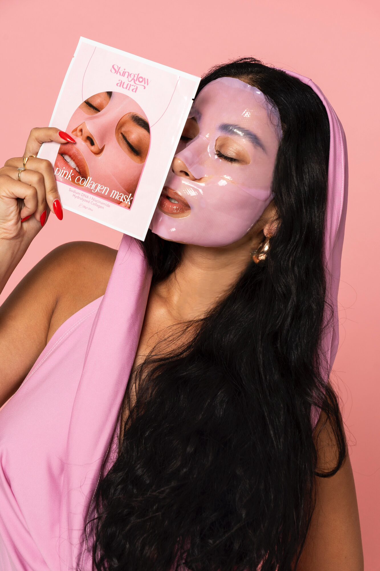 Pink Overnight glow collagen mask