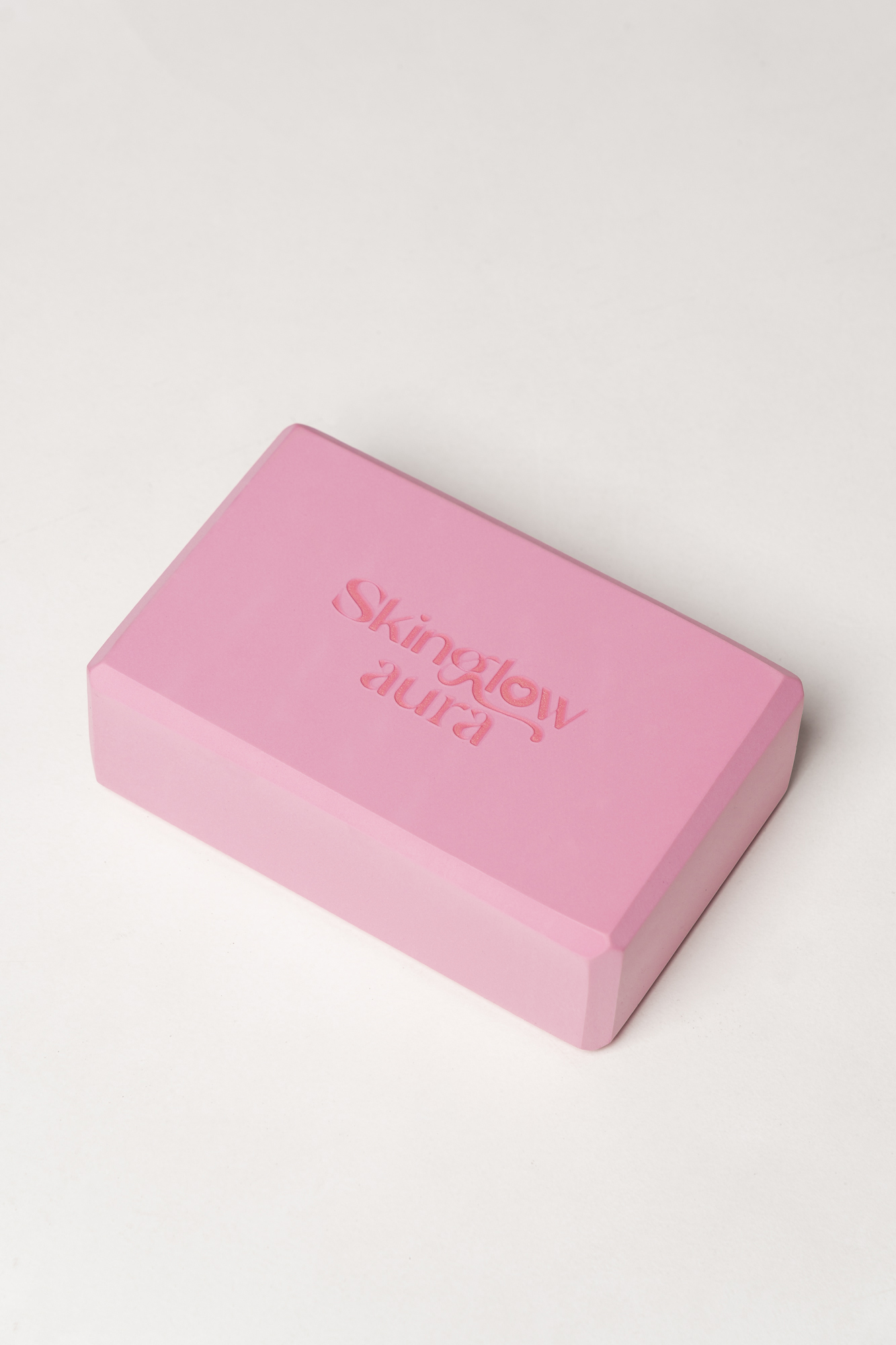 Pink yoga block